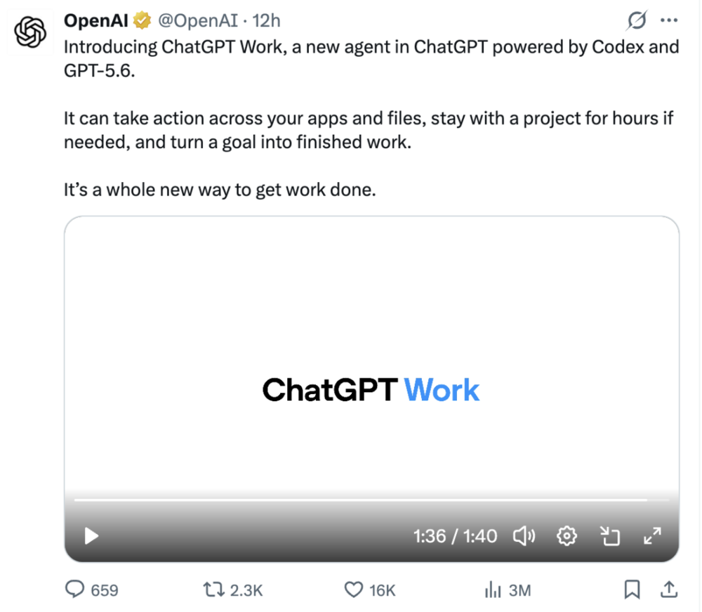 ChatGPT Work功能示意